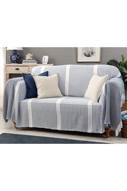 Madame Coco Margaret Koltuk Sali Beyaz Lacivert 170x250 Cm Fiyati Yorumlari Trendyol