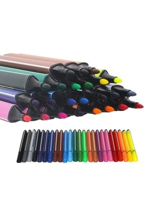 10 Adet Jumbo Keçeli Üçgen Boya Kalemi, Yıkanabilir Marker Boyama Kalemleri Seti 10 Renk