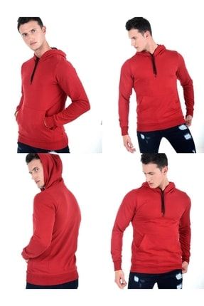 Bluesmoda Ftx Battal Kapşonlu Cepli Sweatshirt Hoodie