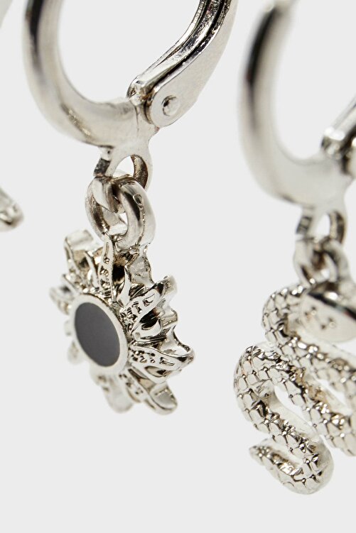 Stradivarius Kadın Gri 8'Li Küpe Seti 03055005 Fiyatı