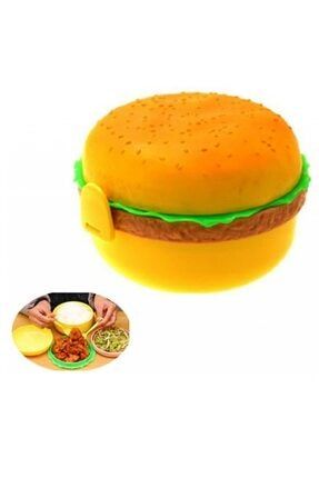 Pratik Hamburger Görünümlü Okul Beslenme Ve Saklama Kabı