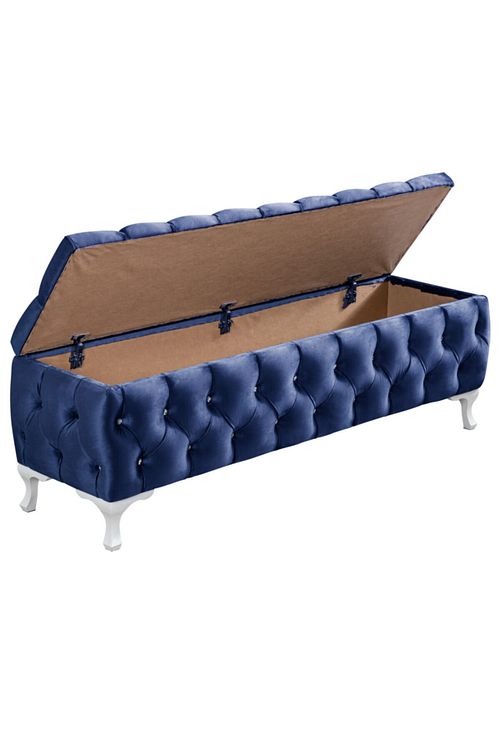 Setay Lacivert Yatak Ucu Pufu Cappy Bench Sandikli Ayakucu Pufu 140x40x50 Fiyati Yorumlari Trendyol