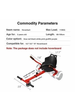 Leyaton K rm z Hoverkart Tum Modellerle Uyumlu Go Hover Elektrikli Kaykay Aksesuar Lyt 24