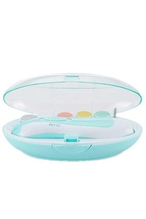 Yenidoğan Bebek Çocuk Pilli Tırnak Kesme Törpüleme Makinası Oval Mavi