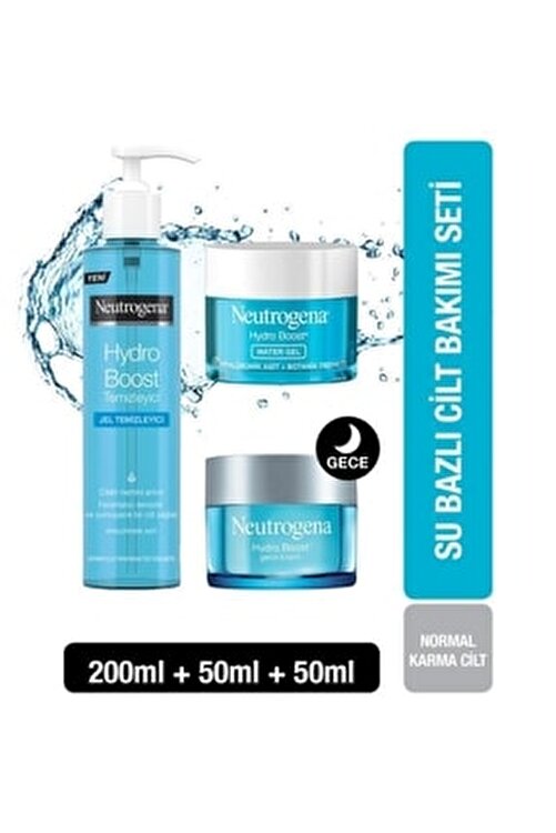 Hydro Boost Water Gel 50 ml+Gece Kremi 50ml+Jel Temizleyici 200 ml PKTSBZLCLTBKMSTNRMLKRM