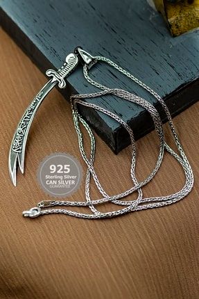 925 Ayar Gümüş Zülfikar Kılıcı Erkek Kolye