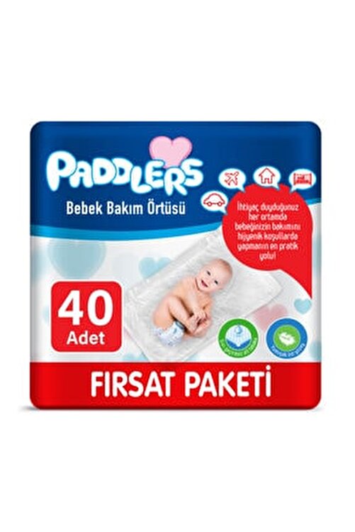 Paddlers 4x10 Adet Bebek Bakım Örtüsü (60x60 Boyutunda) 1