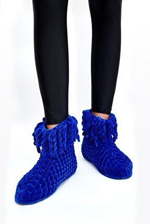 cushy people el isciligi orgu detayli tabanli kadin panduf ev botu fiyati yorumlari trendyol