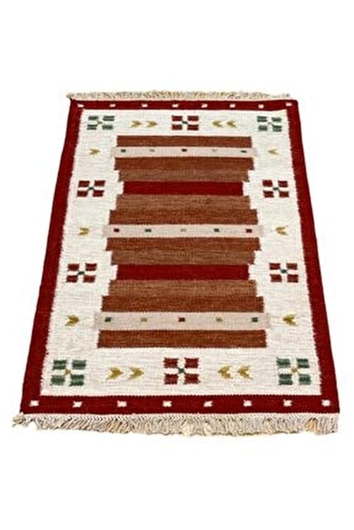 sark hali el dokuma gabe kilim cift tarafli pamuk yun kirmizi fiyati yorumlari trendyol