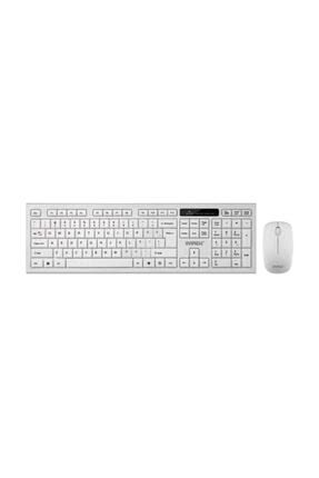 KM-6121 USB Kablosuz Beyaz Slim Standart Q Klavye ve Mouse Set