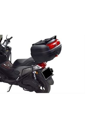 Motosiklet Çantası Bagajlı Firstbag 48 Litre, Siyah Kırmızı Reflektör, Pp