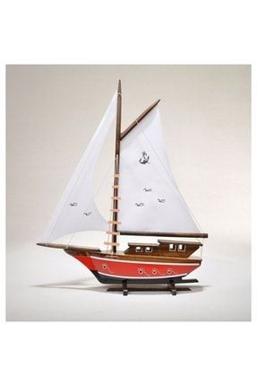 Mucizeler Diyarı Bez Yelkenli Açık Yat Modeli - Gemi Tekne Sandal Maketi (bay1)