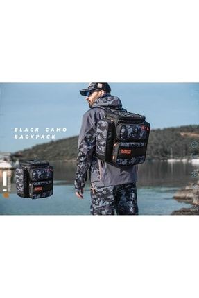 Black Camo Back Pack - Balıkçı Sırt Çantası
