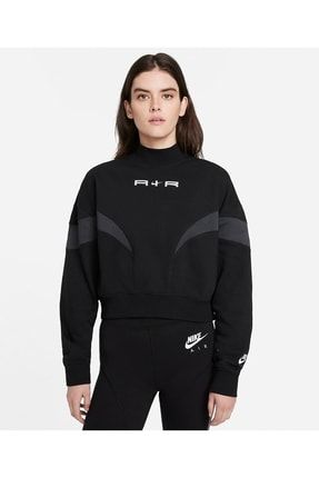 Nike Sportswear Air Mock Fleece Kadın Sweatshirt - Siyah Dd5433-010 Fiyatı, Yorumları Trendyol