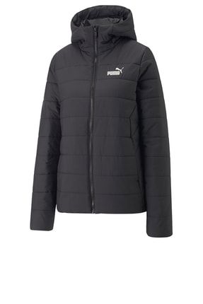 Kadın Spor Mont - ESS Hooded Padded Jacket Puma Black - 84894001