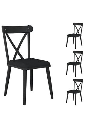 Rani Jb108 Metal Sandalye Thonet Sandalye 4'lü Mutfak Yemek Masası Sandalyesi Siyah