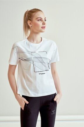 Digna Beyaz Kısa Kollu Kadın T-Shirt