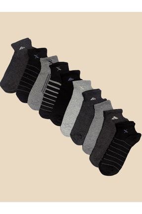 Karışık Renk Erkek Patik Çorap Koton ( 8 Çift )