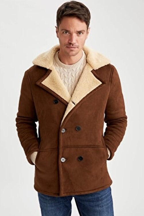 Scelto Long coat MEN FASHION Coats Basic Brown XL discount 98% 