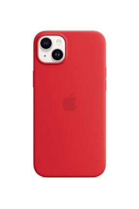 iPhone 14 Plus için MagSafe özellikli Silikon Kılıf - Red