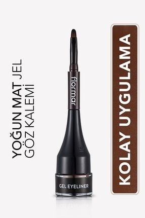 Özel Fırça Başlıklı Yoğun Pigmentli Mat Jel Eyeliner-gel Eyeliner-003 Bole Brown-8690604591893