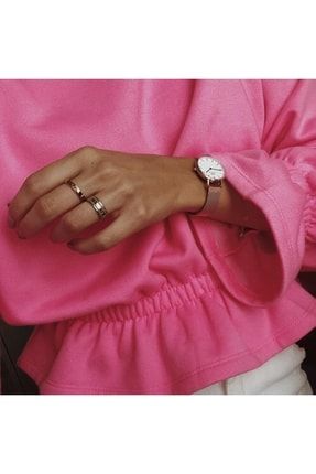 Daniel Wellington Women Rose Gold and White Petite Melrose Watch