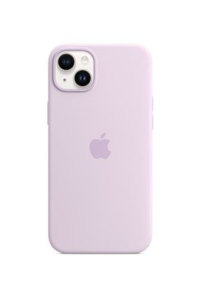 iPhone 14 Plus için MagSafe özellikli Silikon Kılıf - Leylak