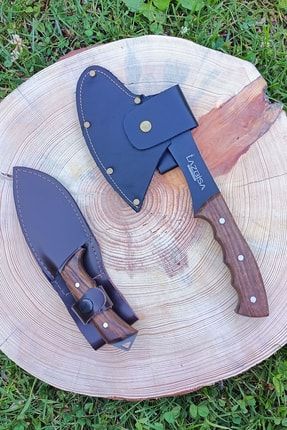 Outdoor Bıçak Takımı Çakı Balta Kamp Doğa Şef Bıçağı Mutfak Bıçak El Yapımı Kılıf Hediyeli 2 Li BRS518