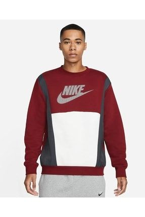 Nike Sportswear Hybrid Fleece Colorblock Erkek Sweatshirt Do7230 677