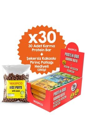 Yüksek Protein Bar Pirinç Patlağı Hediyeli Paket 50g X 30 Adet TYC00580003533