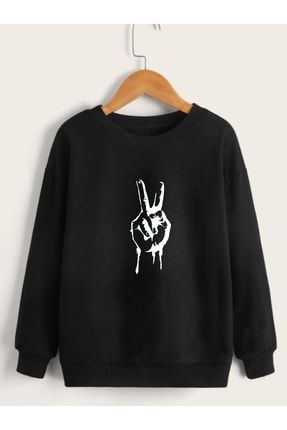 - Erkek Çocuk Bisiklet Yaka Oversize Sweatshirt - Zafer