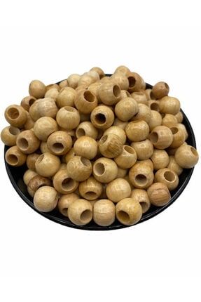 Ahşap Boncuk, 10mm Vernikli Tahta,ahşap Boncuk (50GR,~140 ADET BONCUK)