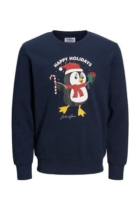 Jack Jones Y lba Temal Lacivert Sweatshirt Fiyat Yorumlar Trendyol