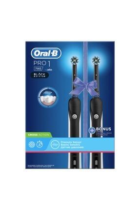 Oral B Pro1 790 Black Edition Şarj Edilebilir Elektirikli Diş Fırçası 2'li Paket