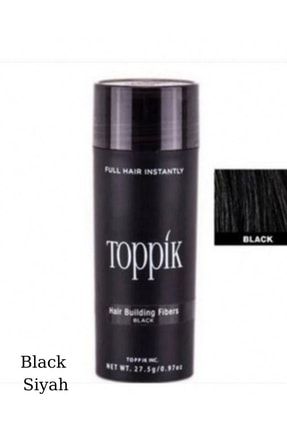 Topik Saç Dolgunlaştırıcı Fiber Siyah (BLACK) 27.5 G Hair Building Fibers 3 Adet Alana Tarak Hediye
