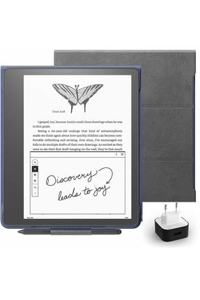 Kindle Scribe 10.2" E Kitap Okuyucu Premium Pen 64 Gb + Premium Deri Kılıf + Adaptör