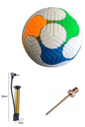 Profesyonel Futbol Topu + Top Pompası Ve Top Iğnesi 5 Numara Makine Dikişli Top