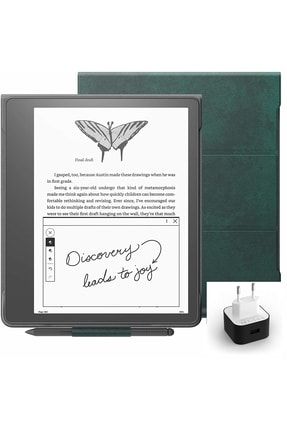 Kindle Scribe 10.2" E Kitap Okuyucu Premium Pen 16 Gb + Premium Deri Kılıf + Adaptör