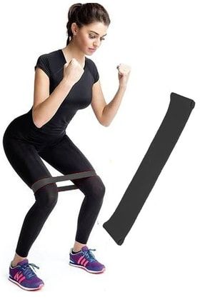 Aerobik Band Pilates Plates Yoga Fitness Squat Çalışma Lastiği Latex Egzersiz Bandı Siyah