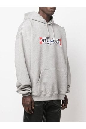 Vetements Unisex Oversize Logo Drawstring Gri Sweatshirt Fiyat Yorumlar Trendyol