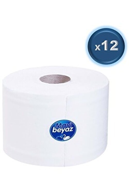 Mavi Beyaz Mini Jumbo Tuvalet Kağıdı 12 Li Pk (4kg) Çek-sil Içten Çekmeli Tuvalet Kağıdı 1