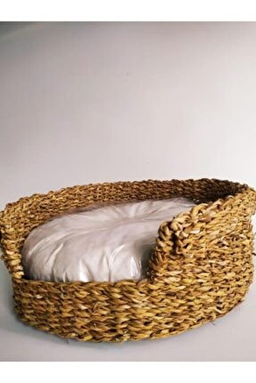 panali evcil hayvan dogal hasir sepeti kedi yuvasi fiyati yorumlari trendyol