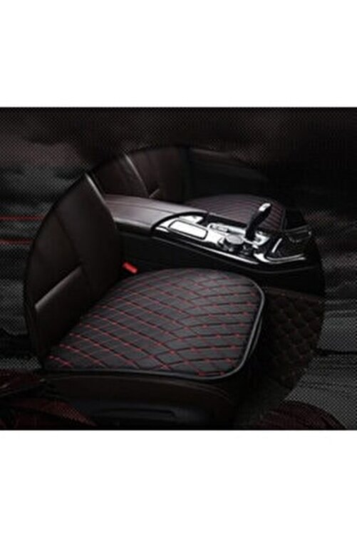 Esen Oto Deri Oto Koltuk Minderi Oturak Koruyucu Siyah Deri Kirmizi Nakis Fiyati Yorumlari Trendyol