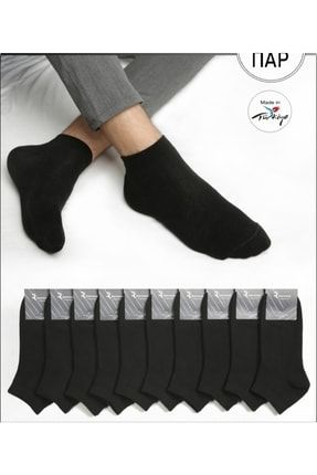 Siyah Patik Penye Çorap 10 Çift