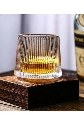 Viski Kokteyl Bardağı Kadehi 360 Dönen Cam Bardağı 2li Set 160ml