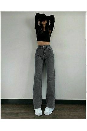 DRC trend Nana Fume Likral Bol Paca Jean Sala Wide Leg Kot Pantolon Fiyat Yorumlar Trendyol