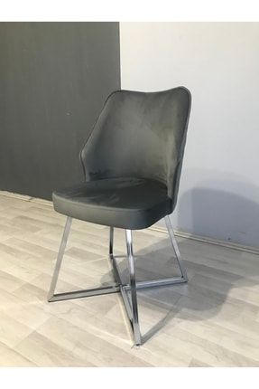 Sandalye Eyfel Antrasit Gri (24) Gümüş Lazer Ayak Sandalye-mutfak Salon Yemek Odası Sandalyesi