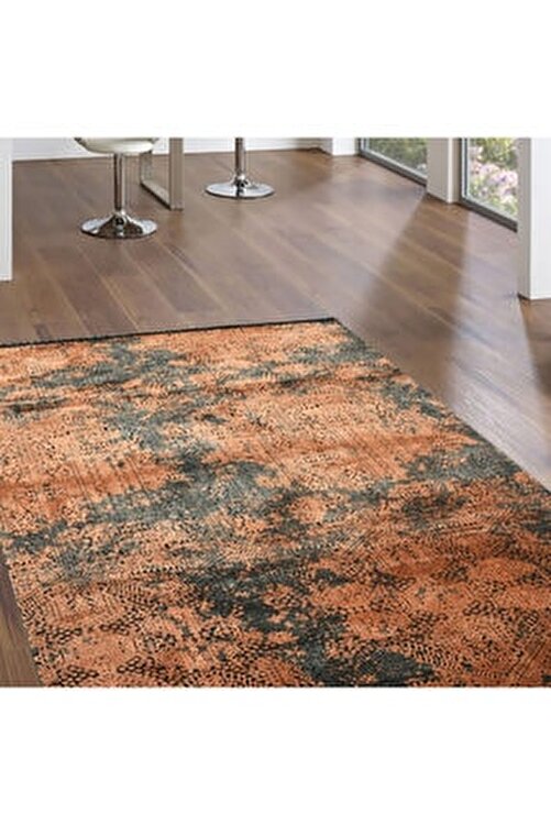 kont hali kiremit siyah renk modern desenli salon halisi fiyati yorumlari trendyol