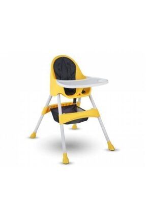 Bh-7001 Royal Mama Sandalyesi Ekonomik Mama Masası Portatif Yemek Masası Sarı Renk