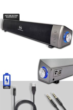 Slc-40usb-bt Şarjlı Soundbar 40 Watt Bluetooth Usb Şarjlı (46x7x6 Cm)